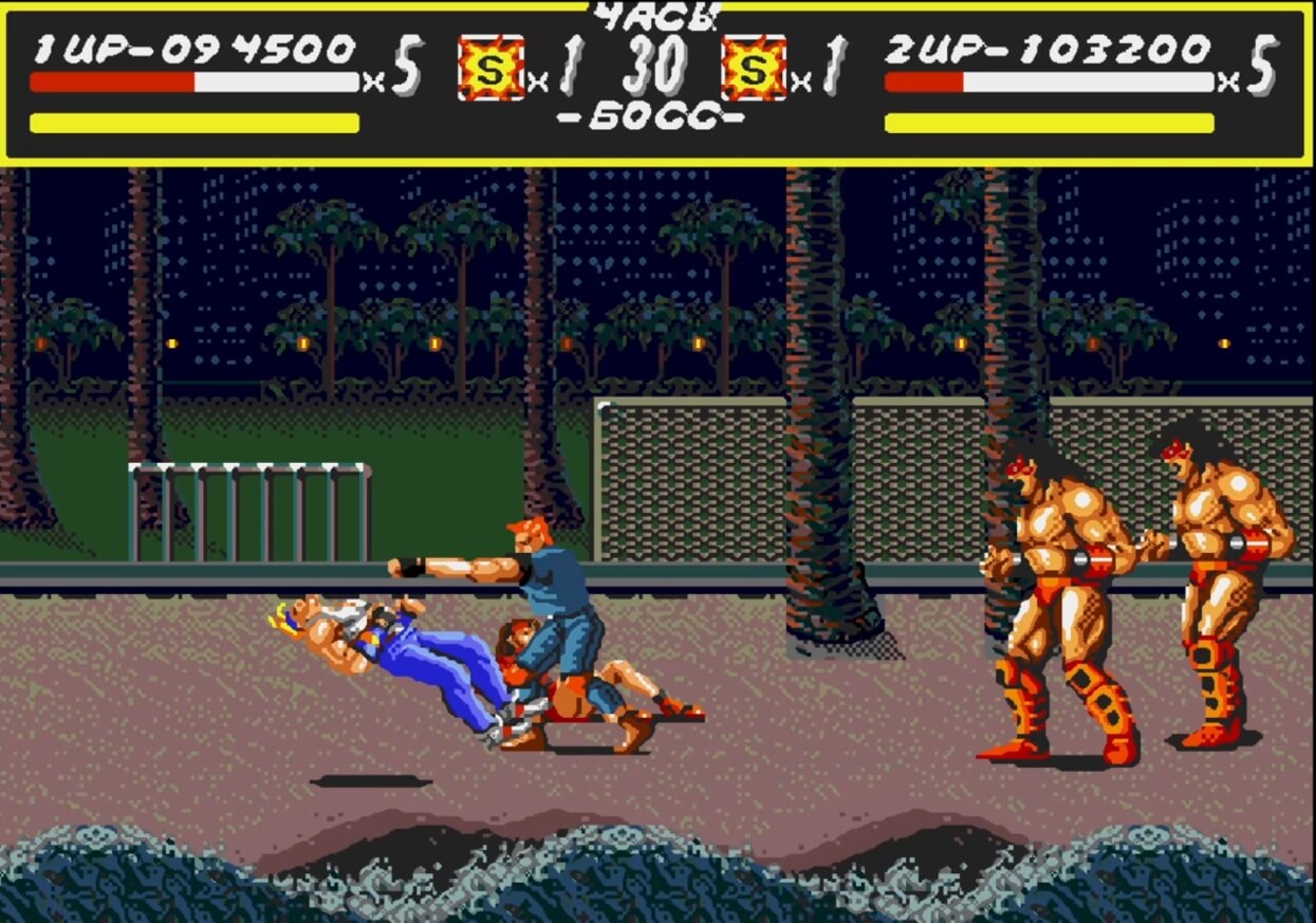 Streets Of Rage 1 - геймплей игры Sega Mega Drive\Genesis